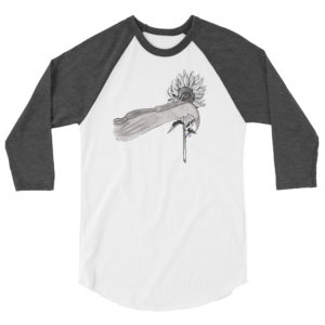 Jurassic Sunflower - 3/4 sleeve raglan shirt
